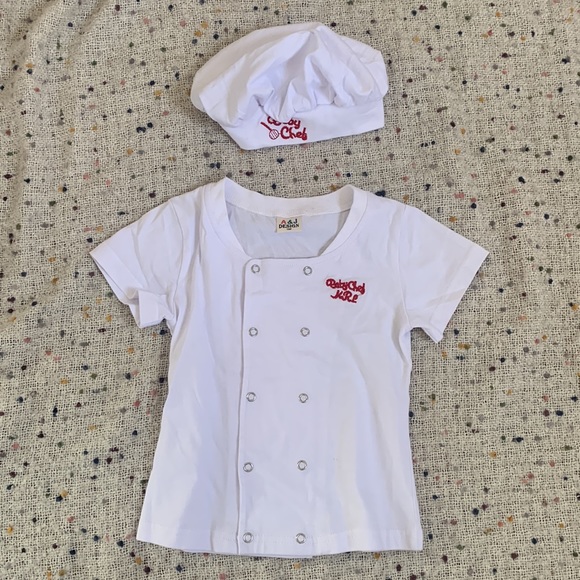 Baby Chef coat and chef hat baby costume baby dressup size 100 (18-24months) - Picture 2 of 7